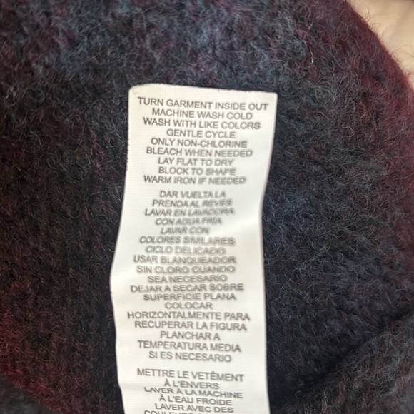 KENSIE Ombre Touch Striped Mock Neck Trumpet Sleeve Sweater - Picture 9 of 9